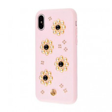 Накладка Luna Aristo  Pearl Flowers для Apple iPhone X Pink