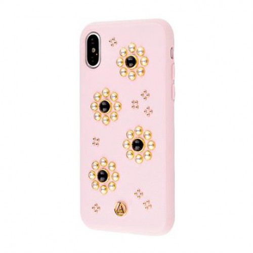 Купить Накладка Luna Aristo  Pearl Flowers для Apple iPhone X Pink