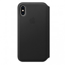 Чехол Apple iPhone XS Leather Folio Black (MRWW2)