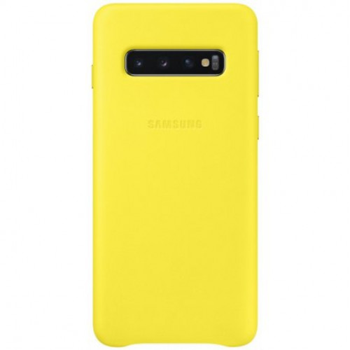 Купить Чехол Leather Case для Samsung Galaxy S10 Yellow (EF-VG973LYEGRU)