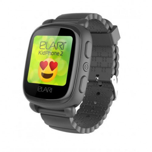 Купить Детские телефон-часы с GPS-трекером Elari KidPhone 2 Black (KP-2B)