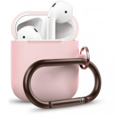 Чехол Silicone Case для Apple AirPods 2 with Carbine Pink
