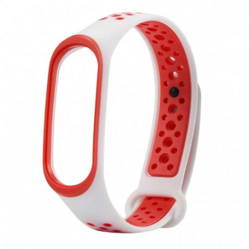 Купить Ремешок Strap для фитнес-браслета Xiaomi Mi Band 3/4 White-Red