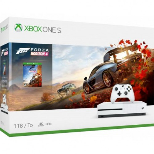 Купить Microsoft Xbox One S 1TB White + Forza Horizon 4
