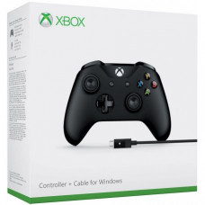 Беспроводной джойстик Microsoft Xbox One S Wireless Controller Black + USB Cable for Windows