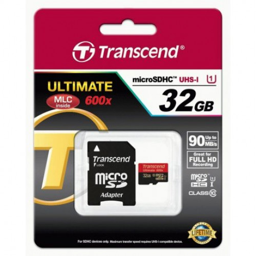 Купить Карта памяти Transcend microSDHC 32GB Class 10 UHS-I Ultimate (TS32GUSDHC10U1)