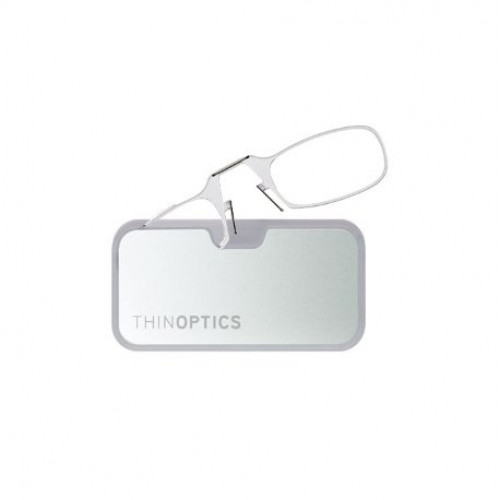 Купить Очки для чтения Thinoptics 1.50 Прозрачные + Чехол серебряный метал (1.5CWMS)