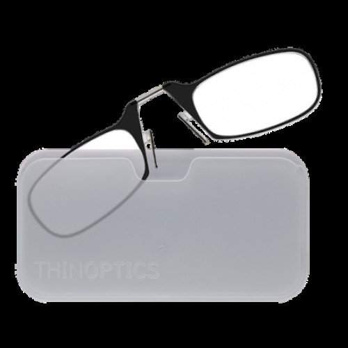 Купить Очки для чтения Thinoptics +1.50 Черные + Чехол универсальный Прозрачный (1.5BWUP)