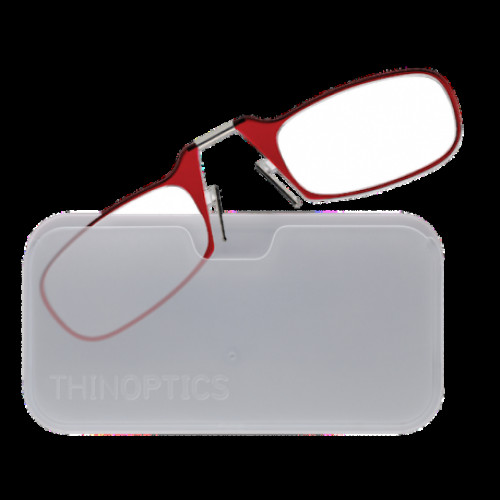 Купить Очки для чтения Thinoptics +2.00 Красные + Чехол универсальный Прозрачный (2.0REDWUP)