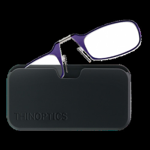 Купить Очки для чтения Thinoptics +1.50 Фиолетовые + Чехол универсальный Черный (1.5PUBUP)