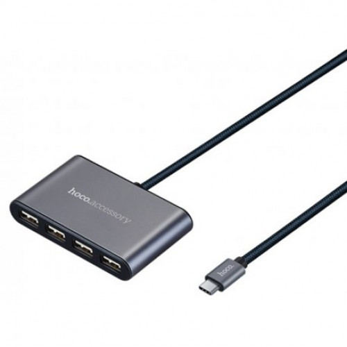 Купить Адаптер Hoco HB3 Type-C 4 USB Grey