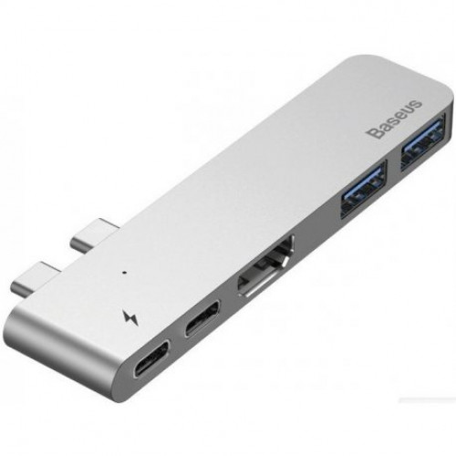 Купить Адаптер Baseus Thunderbolt C+ Dual Type-C to USB3.0/HDMI/Type-C Hub Space Grey
