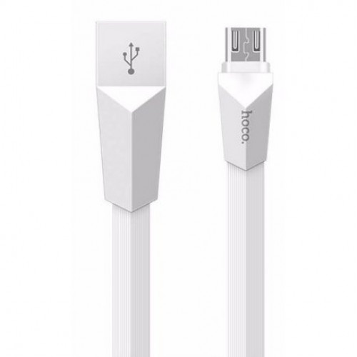 Купить Кабель Hoco X4 Zinc Alloy Rhombus USB to microUSB 1.2 м White
