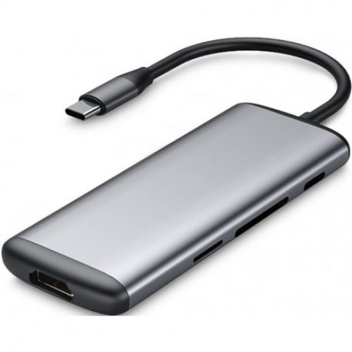 Купить Адаптер Xiaomi HaGiBiS Type-C to USB3.0/HDMI/PD/Card Reader Multi-Adapter (UC39-PDMI) Grey