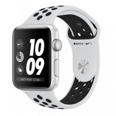 Apple Watch Series 3 42mm (GPS) Silver Aluminum Case with Pure Platinum/Black Nike Sport Band (MQL32)