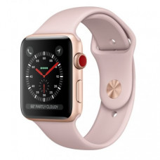 Apple Watch Series 3 38mm (GPS+LTE) Gold Aluminum Case with Pink Sand Sport Band (MQJQ2)