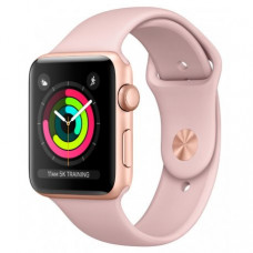 Apple Watch Series 3 42mm (GPS) Gold Aluminum Case with Pink Sand Sport Band (MQL22LL/A)