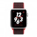 Купить Apple Watch Series 3 Nike+ 38mm (GPS+LTE) Silver Aluminum Case with Bright Crimson/Black Nike Sport Loop (MQL72)