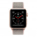 Купить Apple Watch Series 3 38mm (GPS+LTE) Gold Aluminum Case with Pink Sand Sport Loop (MQJU2)