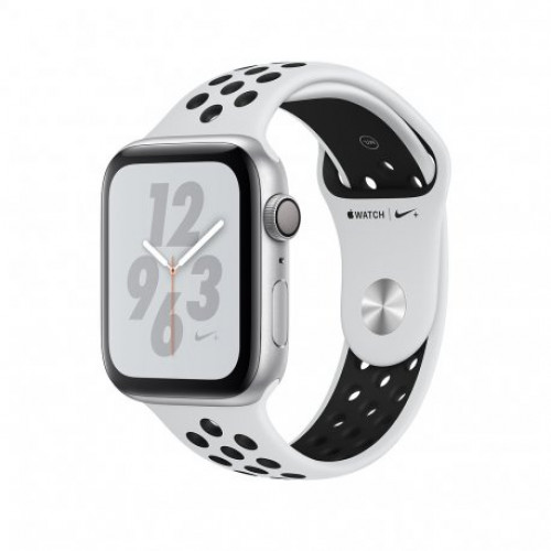 Купить Apple Watch Series 4 Nike+ 44mm (GPS) Silver Aluminum Case with Pure Platinum/Black Nike Sport Band (MU6K2)