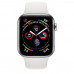 Купить Apple Watch Series 4 44mm (GPS+LTE) Stainless Steel Case with White Sport Band (MTX02/MTV22)