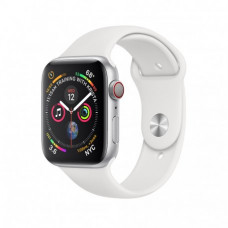 Apple Watch Series 4 44mm (GPS+LTE) Silver Aluminum Case with White Sport Band (MTVR2/MTUU2)