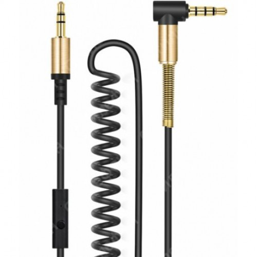 Купить Кабель Hoco UPA02 Spring Audio width Mic AUX-AUX 1m Black (UPA02)