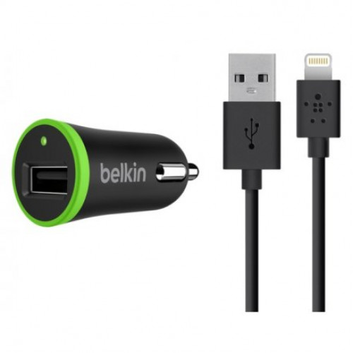 Купить Автомобильное зарядное устройство Belkin Micro-USB Charger 12В + Lightning cable-USB Black (F8J026bt04-BLK)