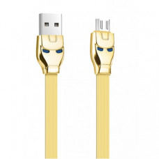 Кабель Hoco U14 Iron Man Micro USB Cable 1.2m Gold