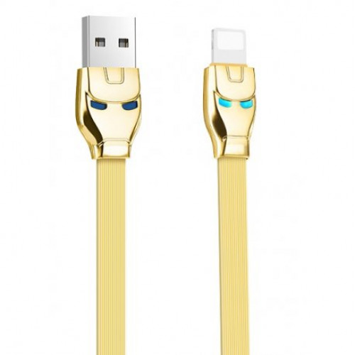 Купить Кабель Hoco U14 Iron Man Lightning Cable 1.2m Gold